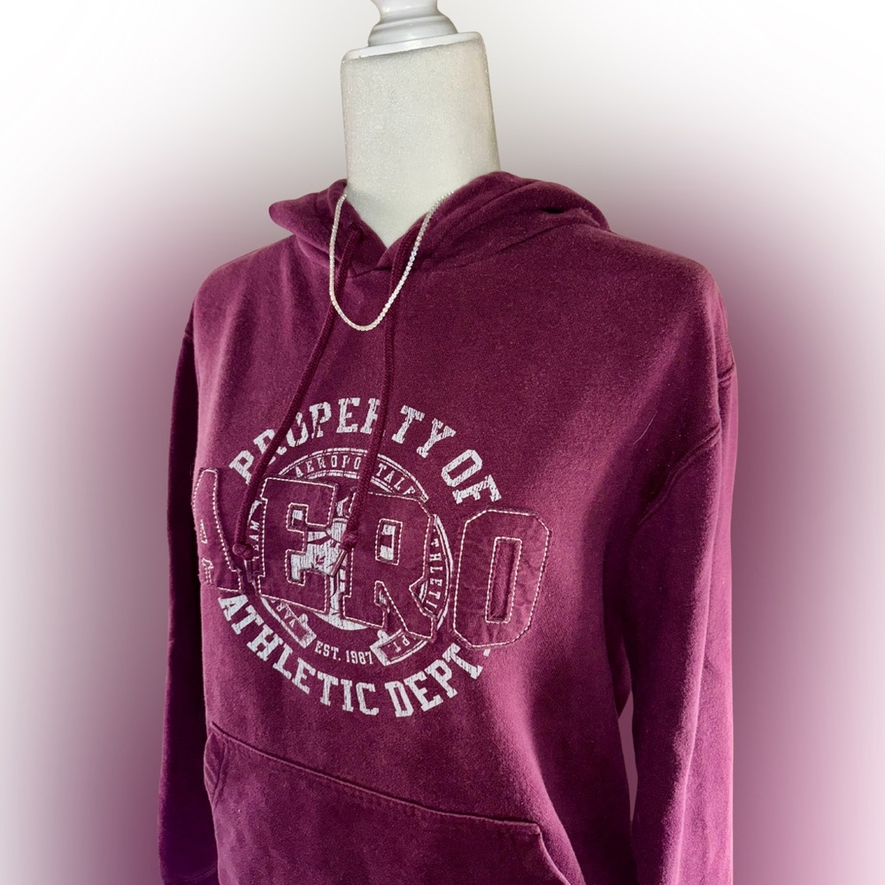 Aeropostale Red Maroon Limited Edition Pullover Hoodie Size M - Picture 2 of 4